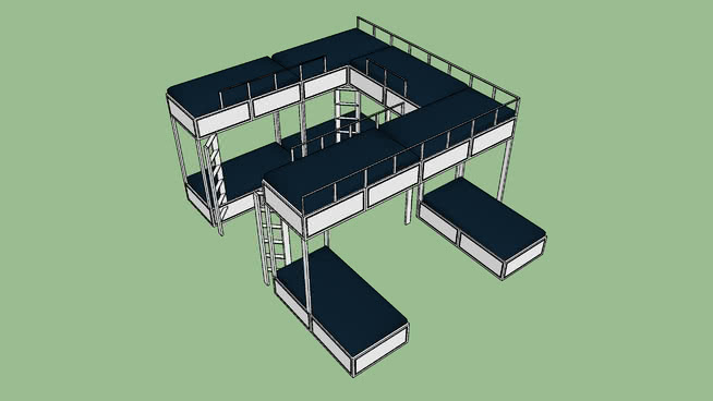 床铺 sketchup室内模型下载 第1张