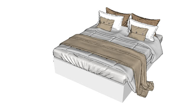 casal室内模型床 sketchup室内模型下载 第1张