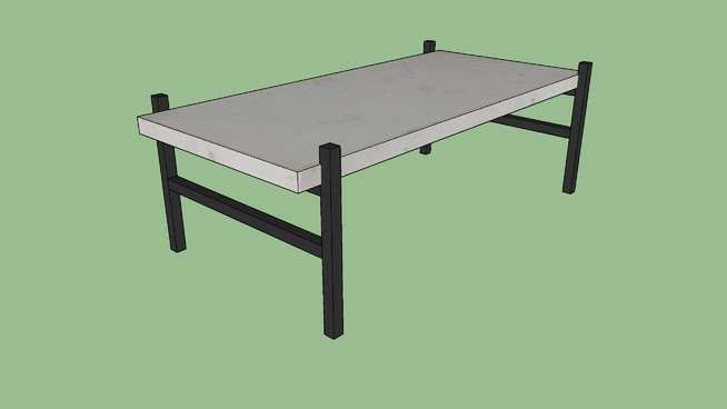 CB2板式大理石咖啡桌 sketchup室内模型下载 第1张