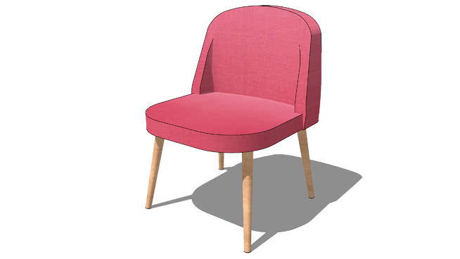 餐椅宴会椅普通椅模型-编号190234 sketchup室内模型下载 第1张