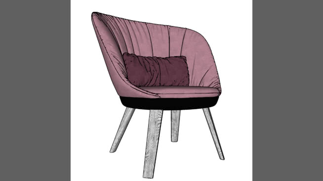 椅子su模型-编号190260 sketchup室内模型下载 第1张