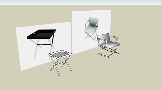 桌椅模型-编号459 sketchup室内模型下载 第1张