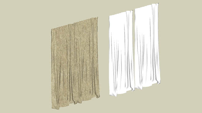窗帘sketchup模型下载-编号190550 sketchup室内模型下载 第1张