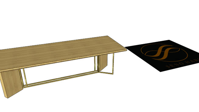 餐桌sketchup模型-编号190606 sketchup室内模型下载 第1张