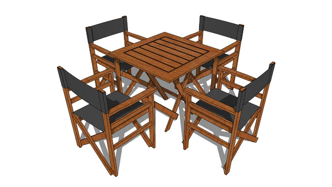 桌椅模型-编号191034 sketchup室内模型下载 第1张