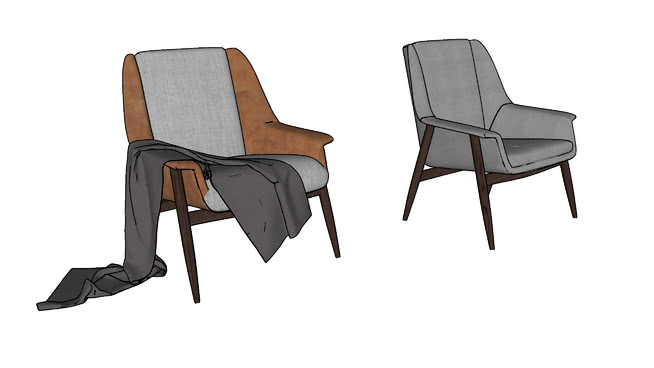 椅子su模型-编号191066 sketchup室内模型下载 第1张