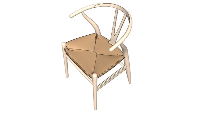 Hans Wegner ch24 J Y chair室内模型 sketchup室内模型下载 第1张
