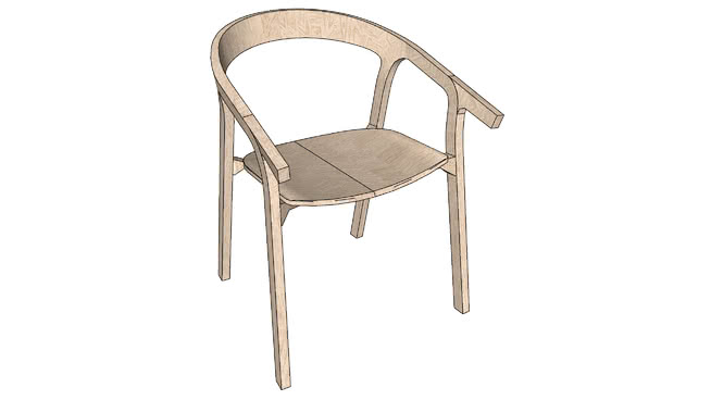 椅子su模型-编号191259 sketchup室内模型下载 第1张