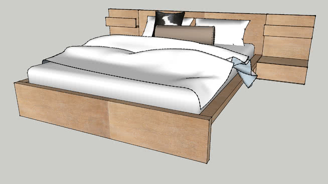 宜家 bed室内模型 sketchup室内模型下载 第1张