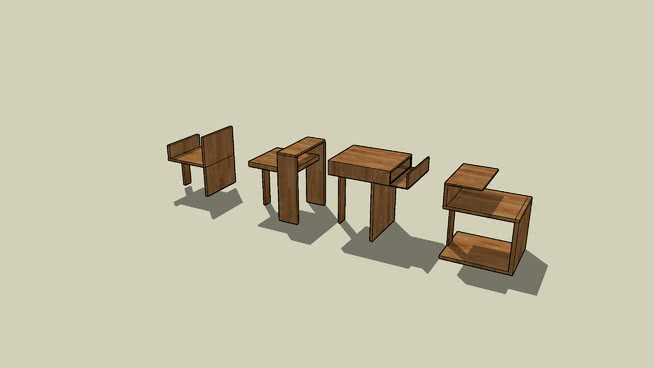 28年tables室内模型线roset部落 sketchup室内模型下载 第1张