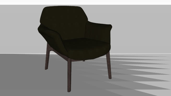 纳图兹光环扶手椅2913 3 sketchup室内模型下载 第1张