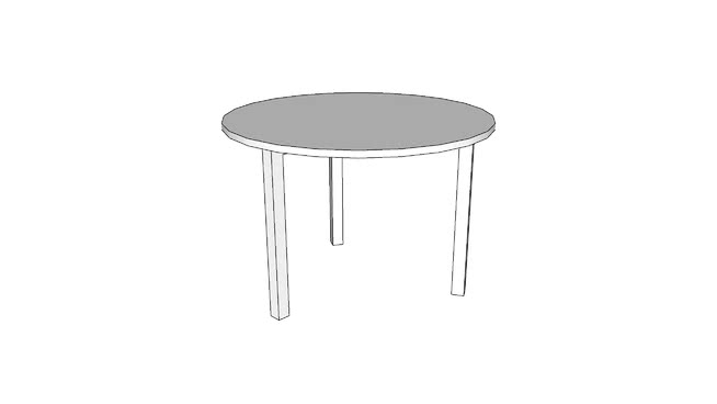 圆形厨房餐桌 sketchup室内模型下载 第1张