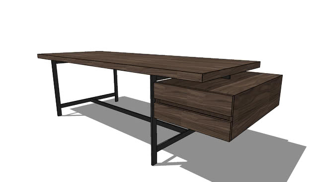 书桌办公桌模型-编号193158 sketchup室内模型下载 第1张