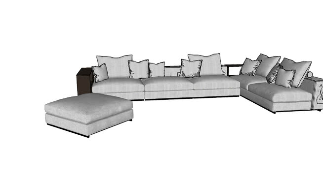 沙发模型-编号193370 sketchup室内模型下载 第1张