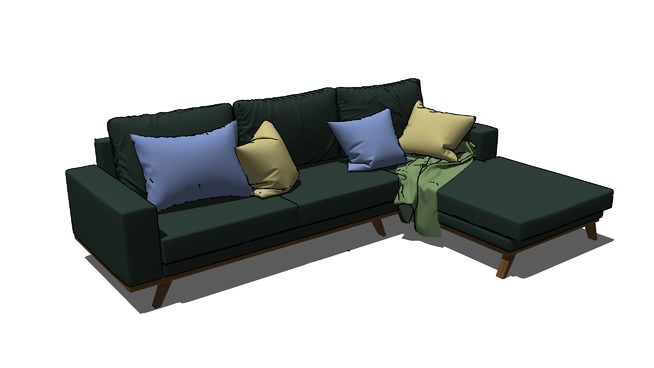 沙发模型-编号193511 sketchup室内模型下载 第1张