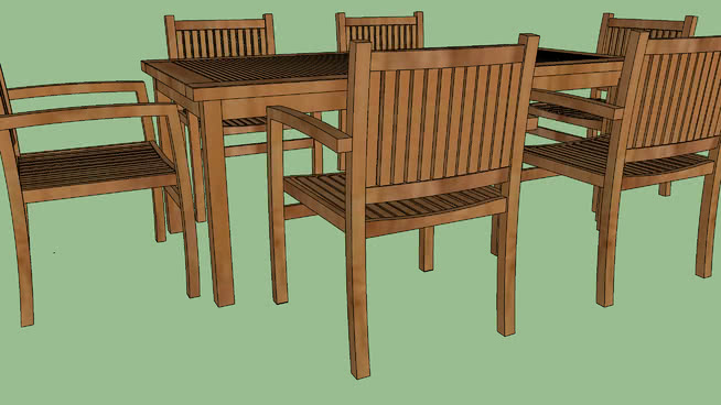 桌椅模型-编号193697 sketchup室内模型下载 第1张