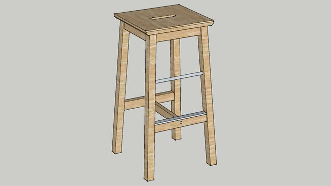 椅子凳子模型-编号193750 sketchup室内模型下载 第1张