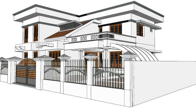 “比拉”第六英里的住宅 草图大师模型库 第1张