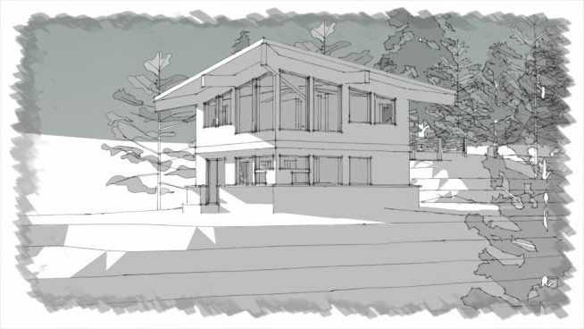 10 randlett cabin建筑模型 草图大师模型库 第1张
