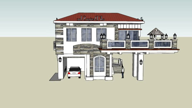 街区房子，由Alex Keegan [ AK设计公司] 草图大师模型库 第1张