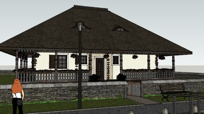 西班牙罗马尼亚传统建筑住宅 草图大师模型库 第1张