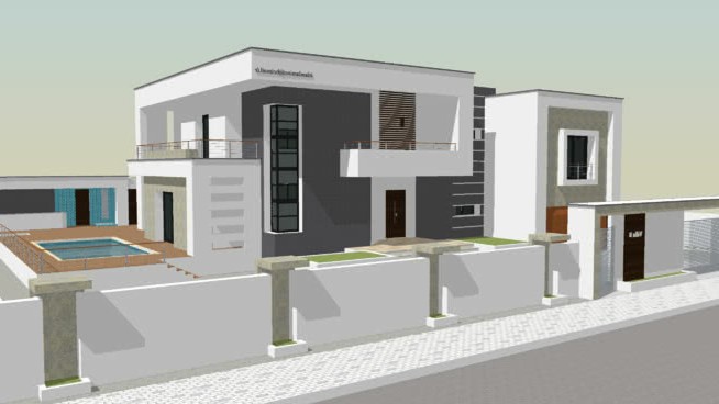 现代别墅独立住宅设计模型-编号206812 别墅 第1张