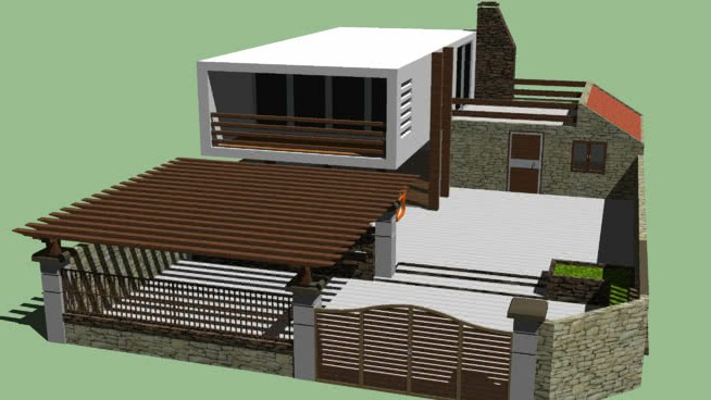 现代别墅独立住宅设计模型-编号206836 别墅 第1张