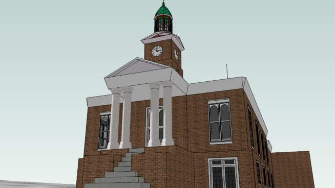 卡尔佩珀县法院的房子（MK。1），卡尔佩珀，virginia建筑模型 草图大师模型库 第1张
