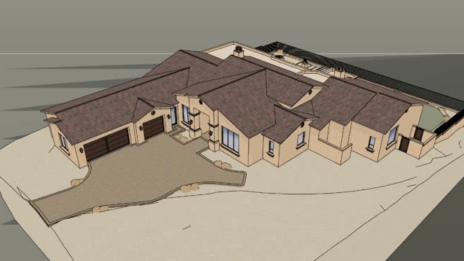 定制住宅-鹰岭-斯科茨，亚利桑那州 草图大师模型库 第1张