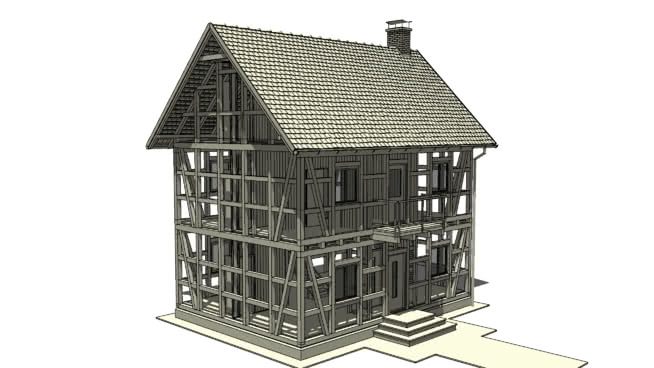 木制katnica 3建筑模型 草图大师模型库 第1张