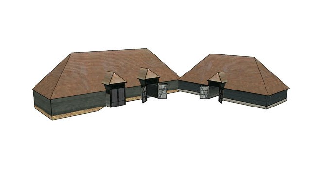 barns建筑模型法弗舍姆修道院 草图大师模型库 第1张