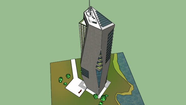 hochhaus01建筑模型 草图大师模型库 第1张