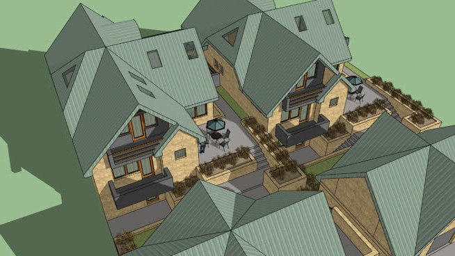 住宅、多单元、行住宅 草图大师模型库 第1张