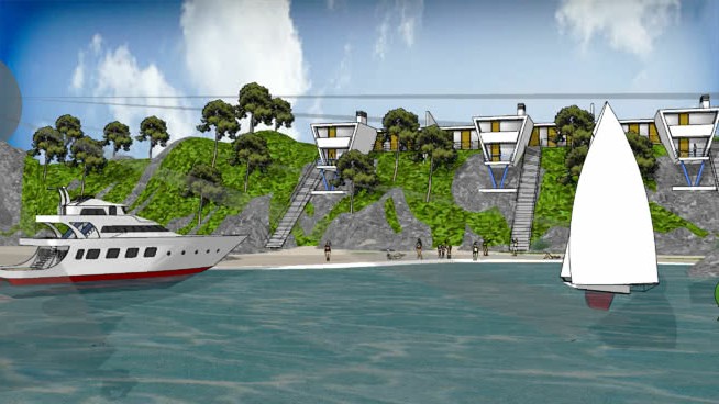 哥斯达黎加三角洲住宅 草图大师模型库 第1张