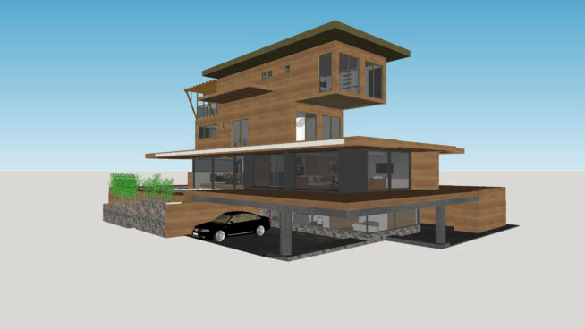 住房解决方案-集装箱-概念-01 草图大师模型库 第1张