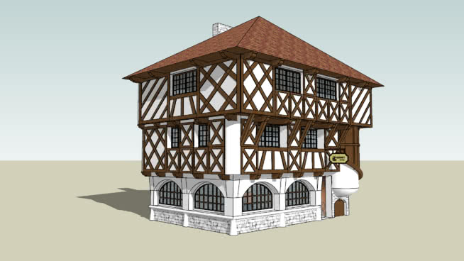 房子的tisserand建筑模型 草图大师模型库 第1张