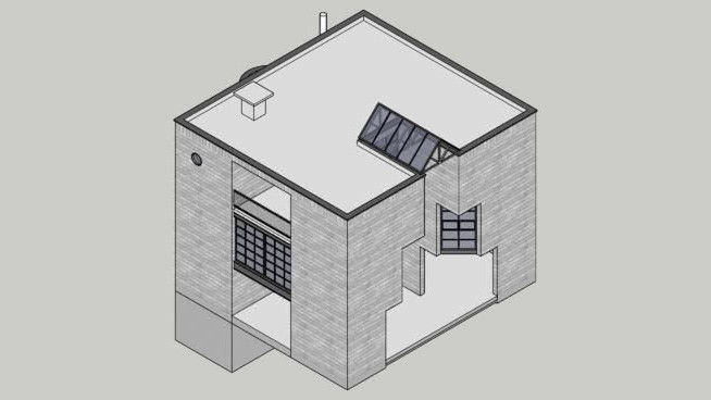 这家pregassona建筑模型马里奥·博塔 草图大师模型库 第1张