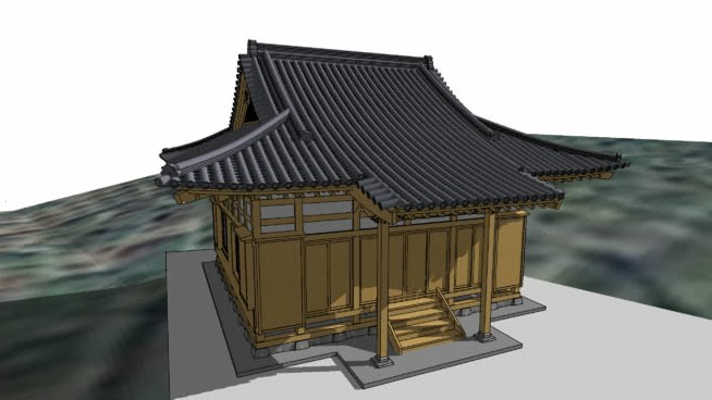 meisekiji temple建筑模型 草图大师模型库 第1张