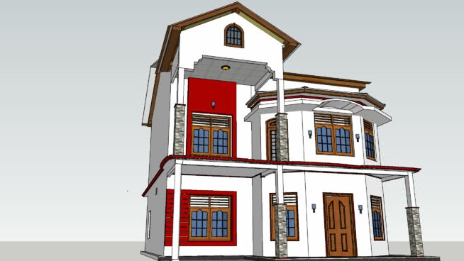 斯里兰卡住宅设计 草图大师模型库 第1张
