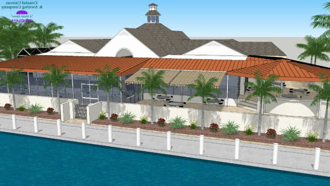 圣查尔斯港游艇俱乐部system建筑模型天井和屋顶 草图大师模型库 第1张