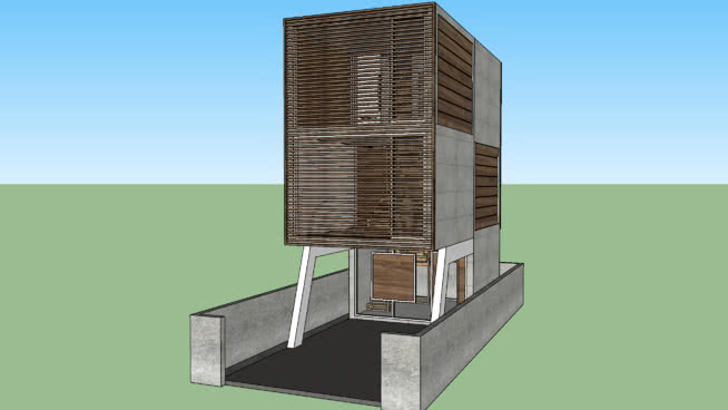 两层小房子 草图大师模型库 第1张