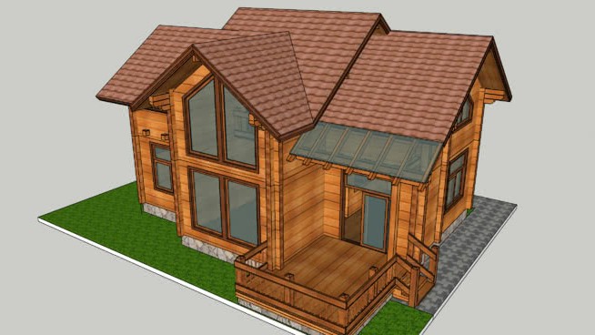 Wood House建筑模型 别墅 第1张