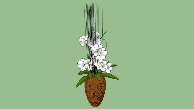 装饰花 sketchup植物模型 第1张