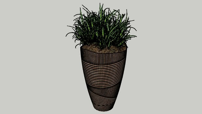 高大的盆栽植物 sketchup植物模型 第1张