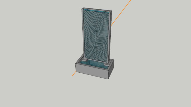 喷泉-面板静脉- Malaga进口- FS064 sketchup植物模型 第1张