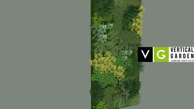 垂直垂直花园 sketchup植物模型 第1张