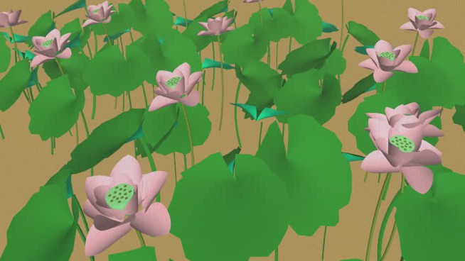 莲花 sketchup植物模型 第1张