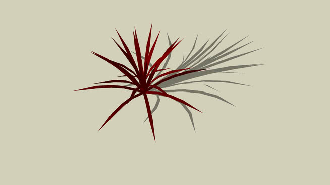 红色植物 sketchup植物模型 第1张