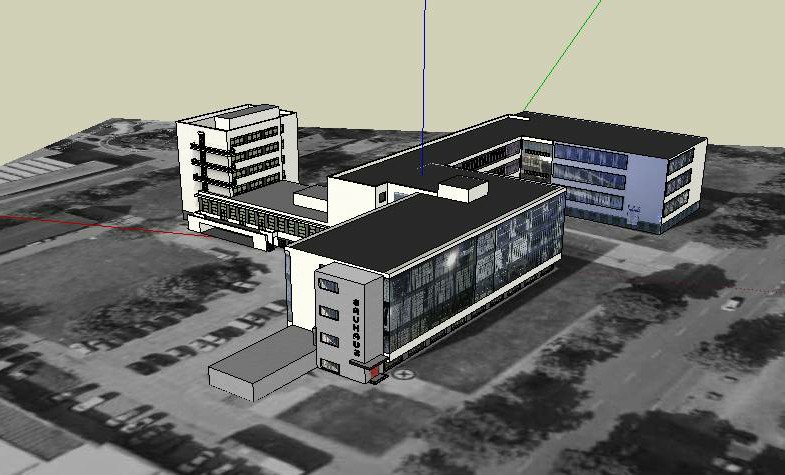 包豪斯校舍 SketchUp建筑模型下载 第1张