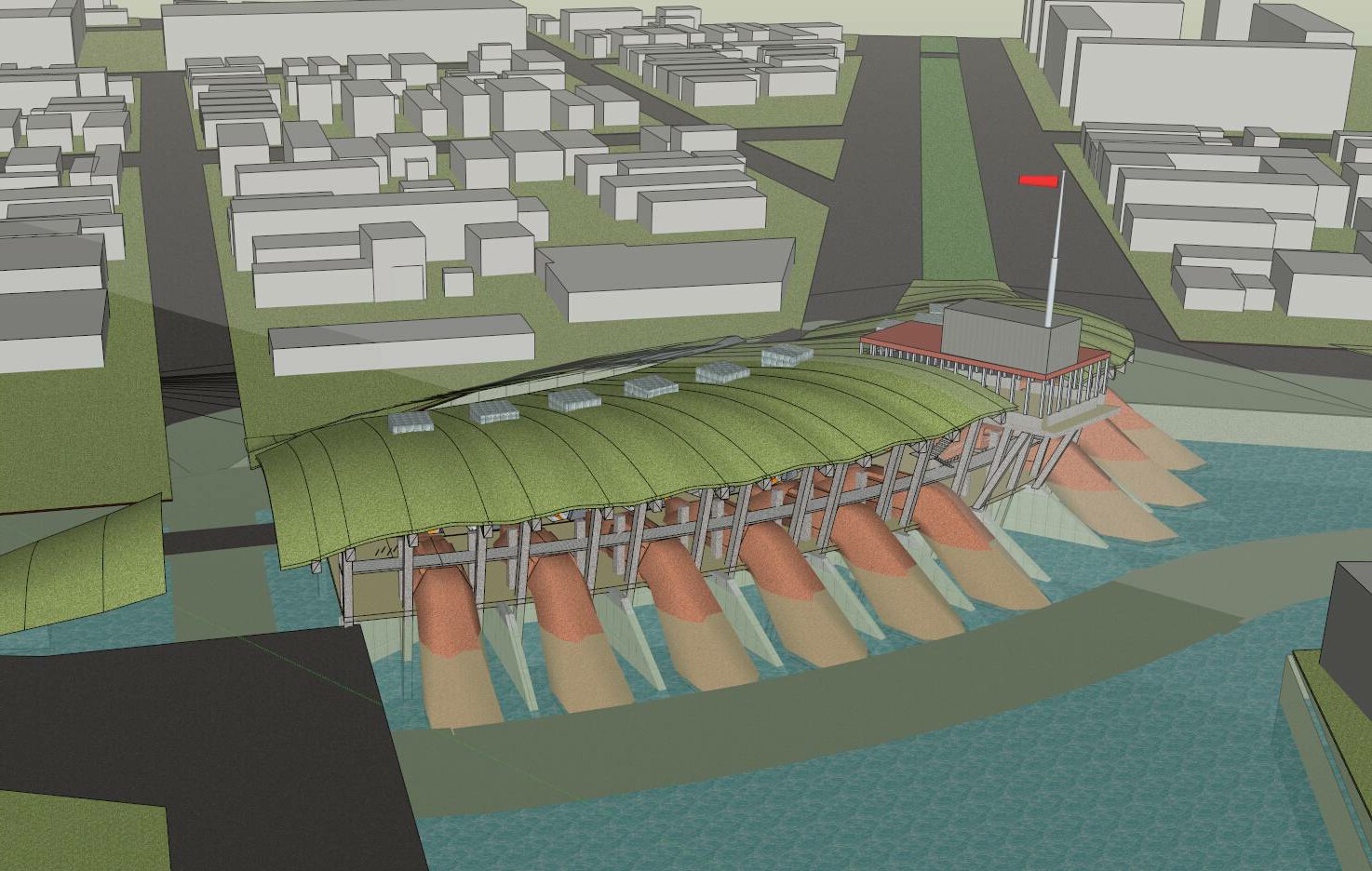 污水处理厂 SketchUp建筑模型下载 第1张